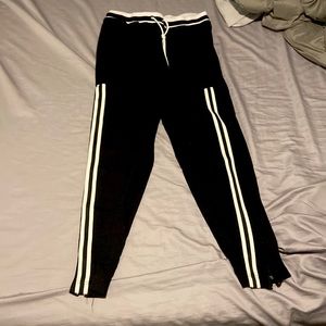 Pro player white and black sweat pants